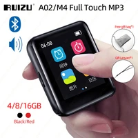 ruizu a02 m4 full touch screen bluetooth 4 0 mp3 player portable music player with speaker fm ebook video recorder pedometer