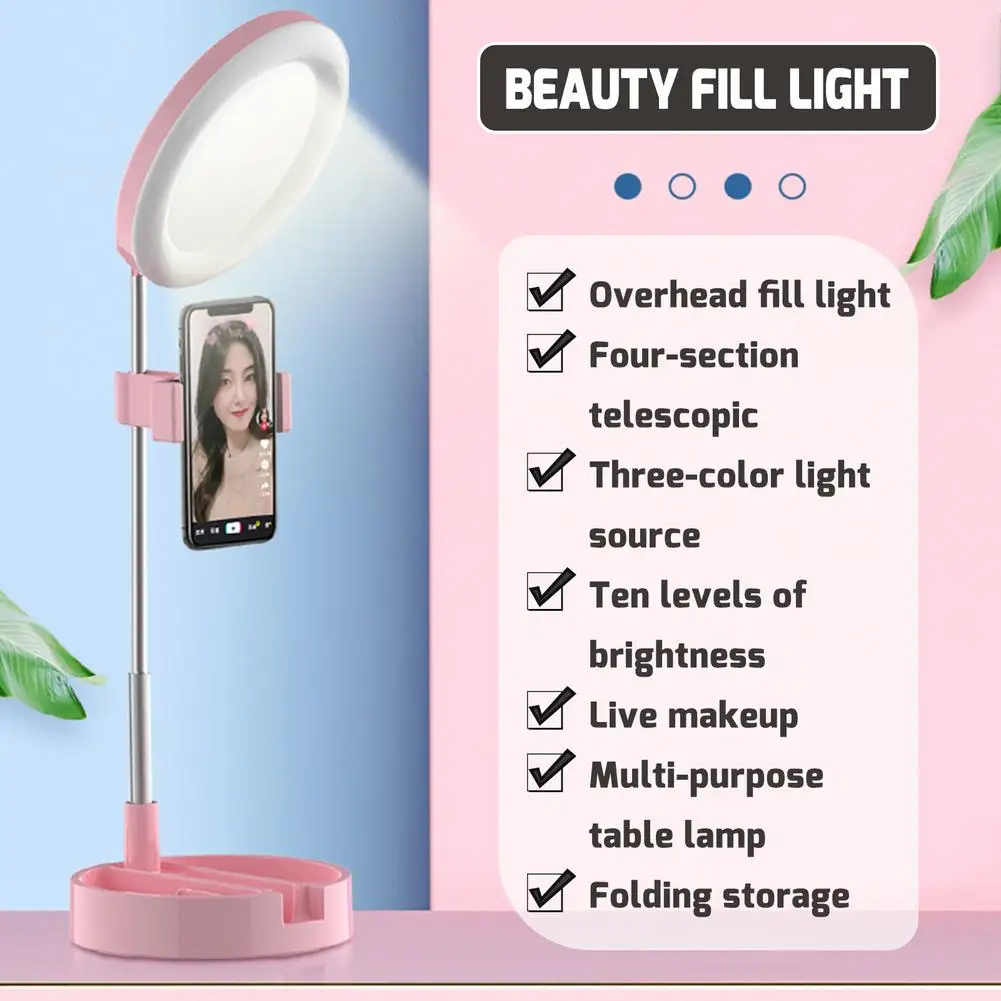 Светодиодный светильник с подставкой и держателем для телефона Регулируемый