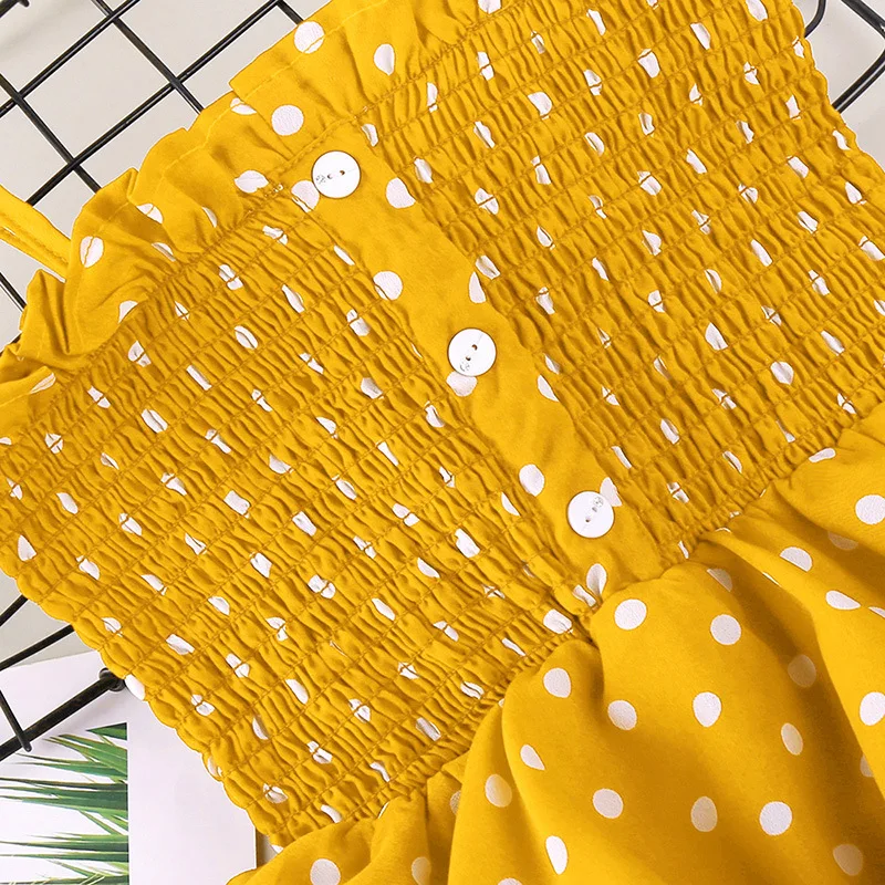 

Girls dress 2021 summer new children's clothing wave point princess dress party dress for kids girl birthday