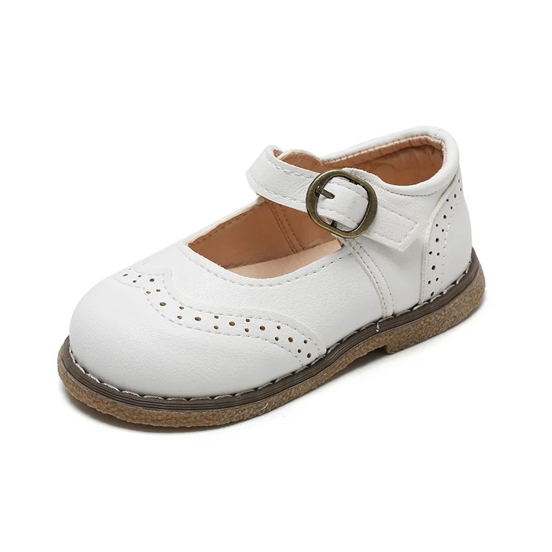 Детские кожаные туфли, мягкие туфли принцессы для девочек и мальчиков, осень 2021, детская обувь для выступлений, черные, розовые, белые, G191