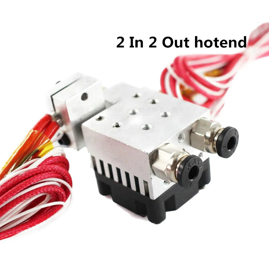 3D Chimera Hotend набор двухцветный 2 в OUT экструдер мульти все металлические V6 двойной 0 4