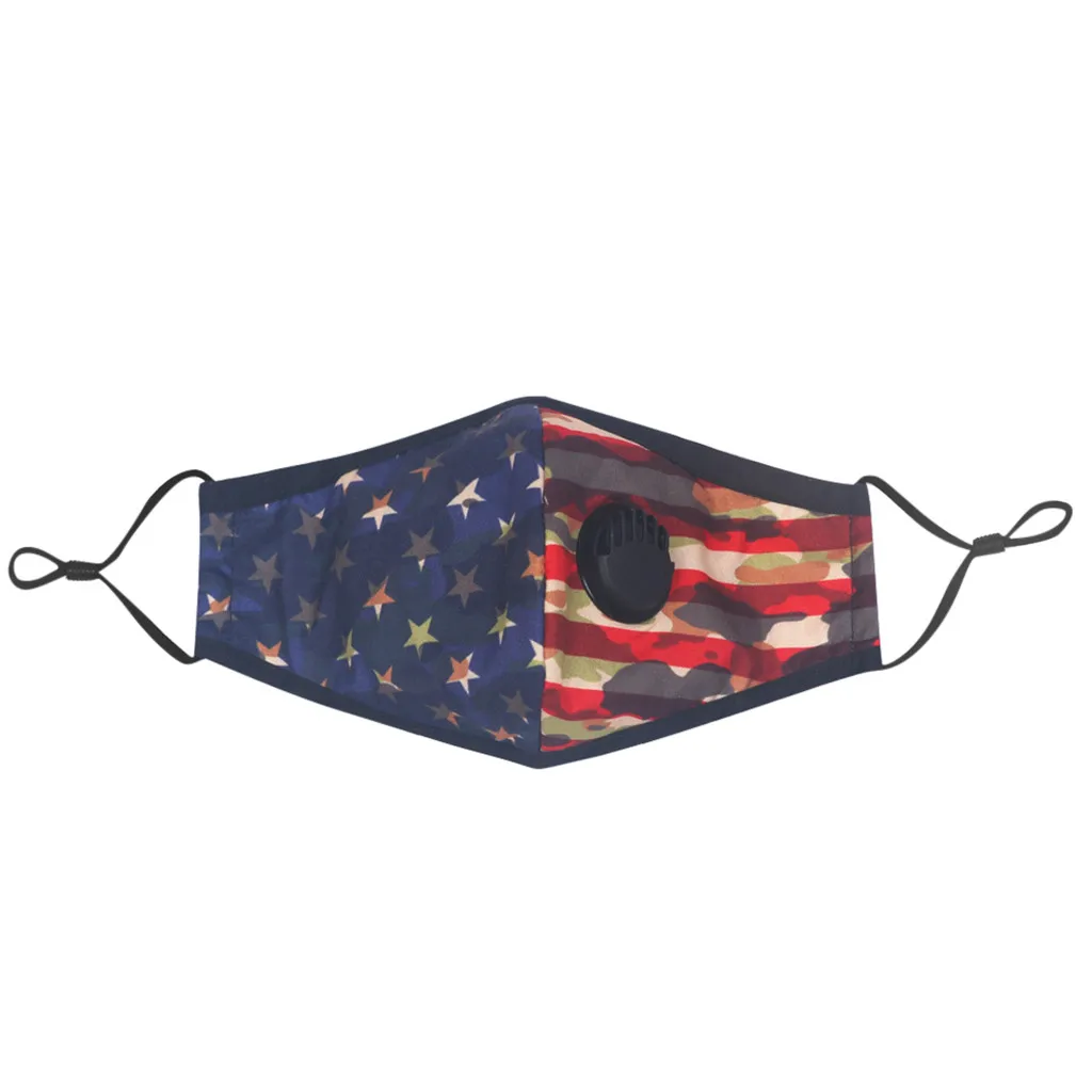 

Adult Men Face-masks American Flag Print Mondmasker Reusable Masque Unisex Washable Mondkapjes Wasbaar Halloween Cosplay