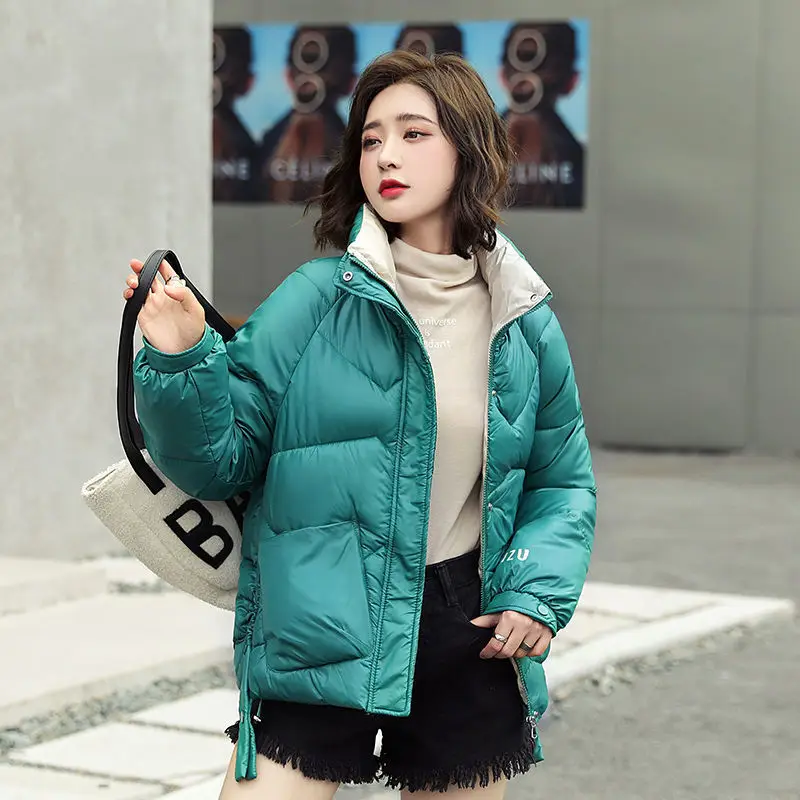 

Oversized Student Loose Parka Cotton Female Coats 2020 Thick Winter Puffer Jacket Women Bread Korean Basic Jackets