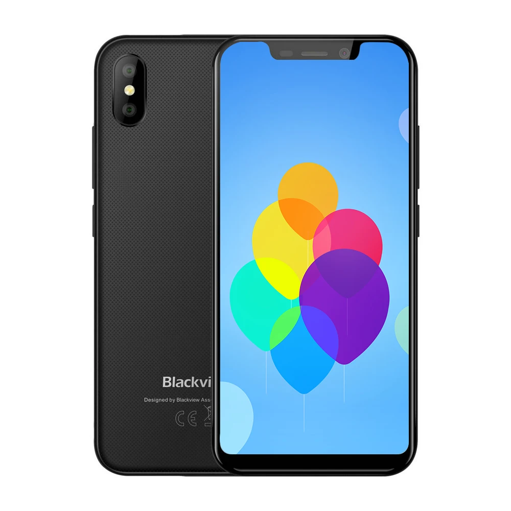 black Blackview A30 2 ГБ+ 16 ГБ 19:" смартфон 5,5 полный экран MTK6580A четырехъядерный Android 8,1 Dual SIM Face ID мобильный телефон - Цвет: black