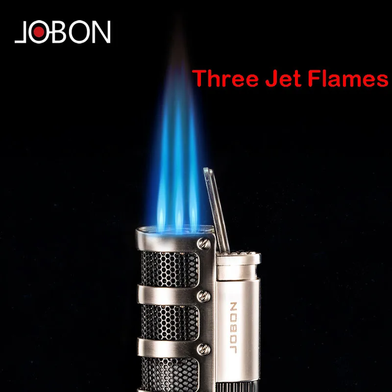 Газовая зажигалка Jobon ветрозащитный насос металлические пустотелые прямые