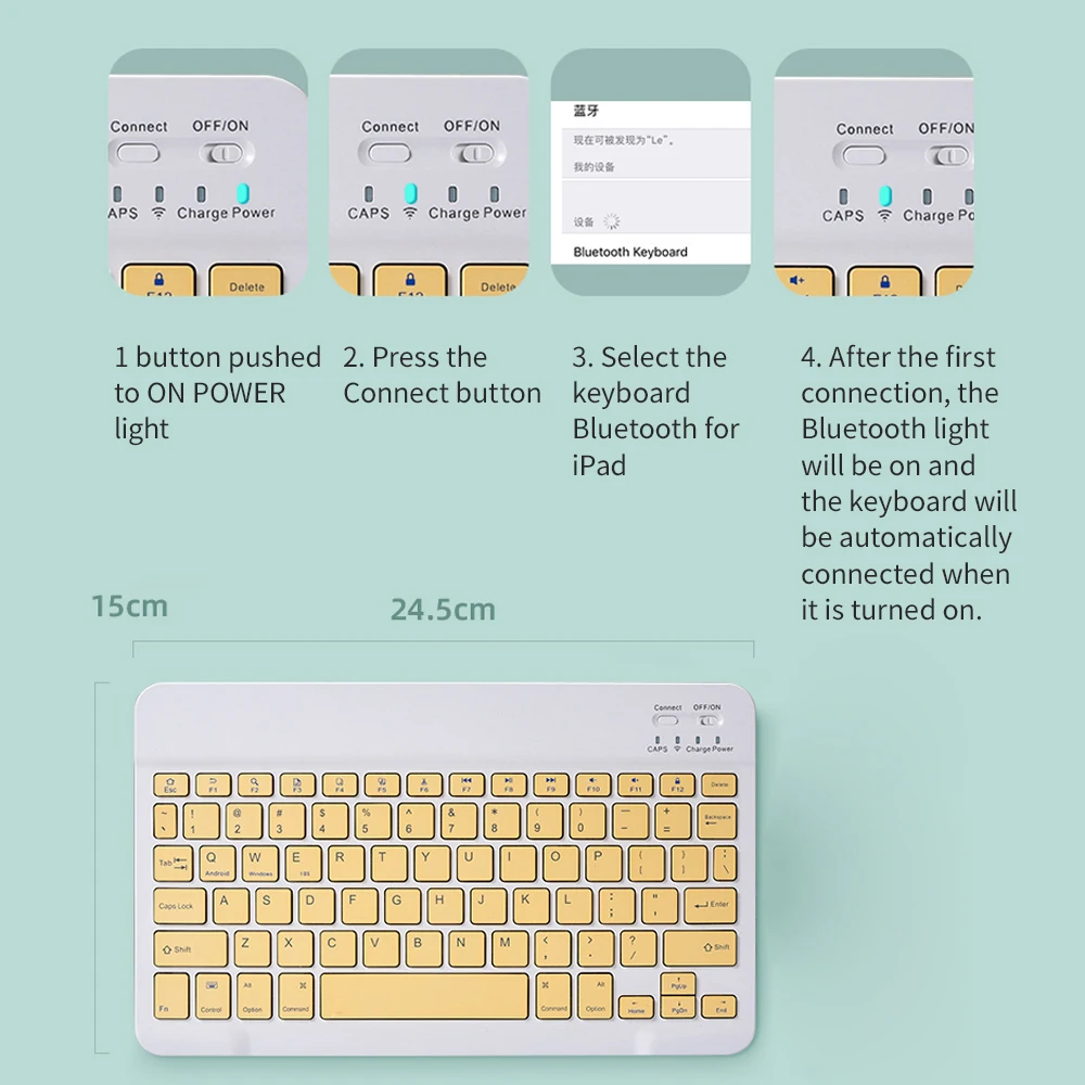 Универсальная беспроводная клавиатура CS-028 портативная мини-клавиатура Bluetooth для