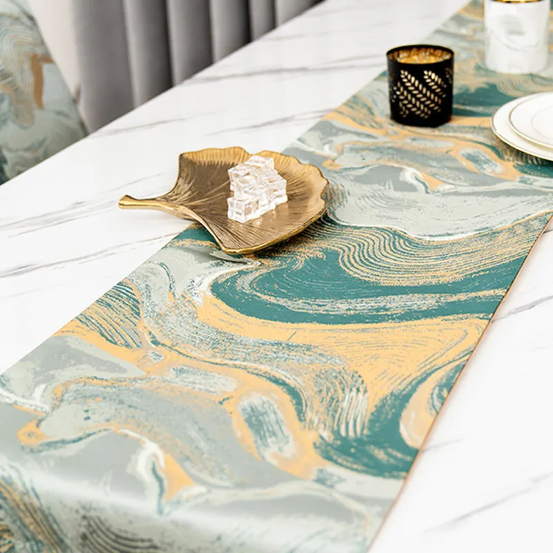 

Table Runners Colorful Stripes with Tassels High Precision Jacquard Fabric Wedding Tablecloth for Outdoor Home Decor