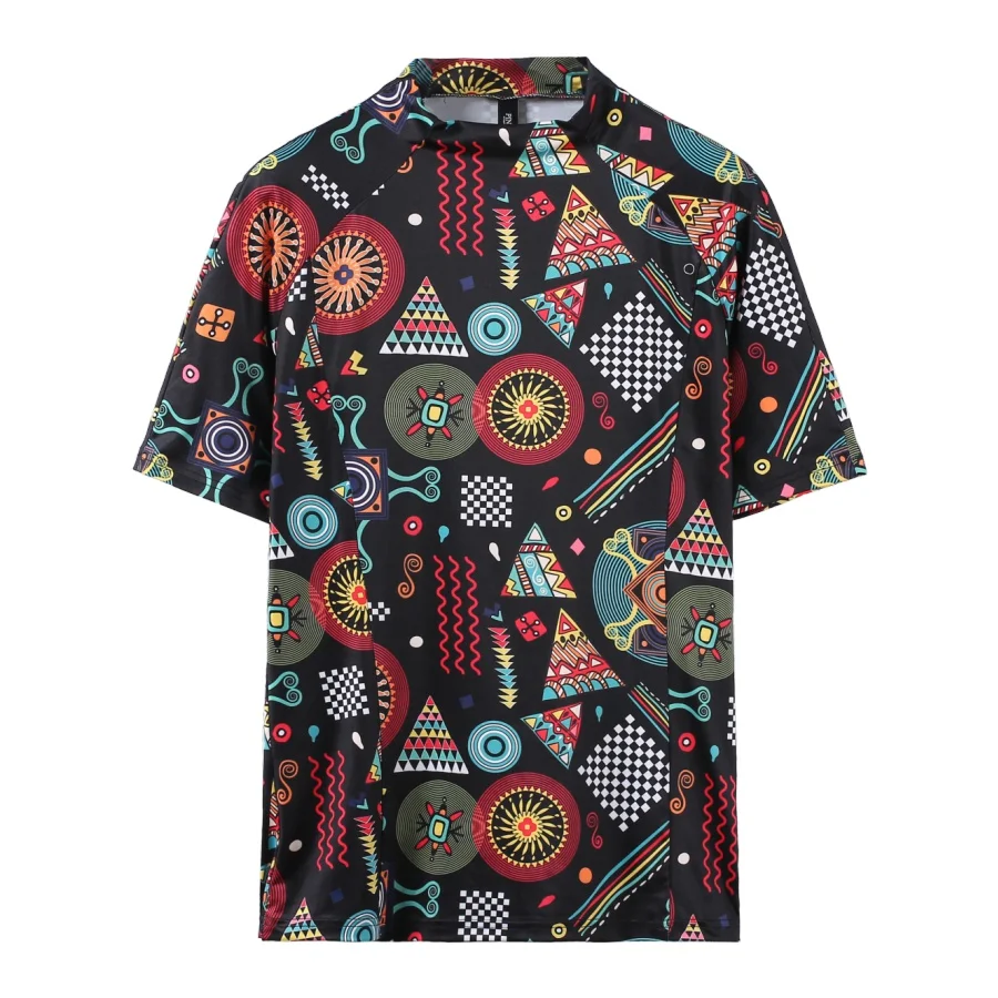 

Free Shipping New Summer men's 2019 male fashion Night Shining Autumn Slim casual Print Short Sleeve T-Shirt BY183111068