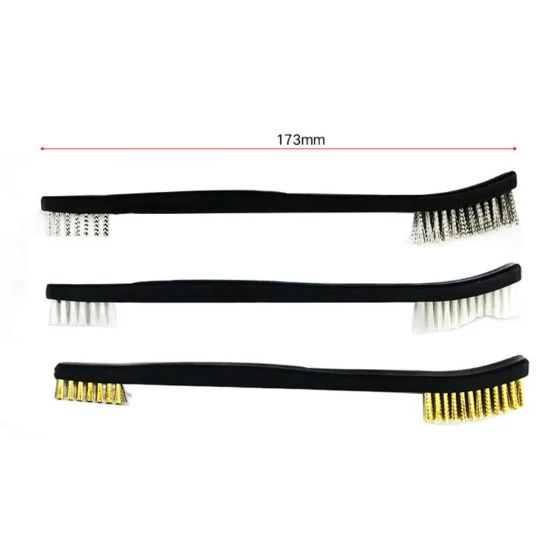 3 шт./компл. Набор двусторонних щеток для чистки автомобиля набор из латуни стали