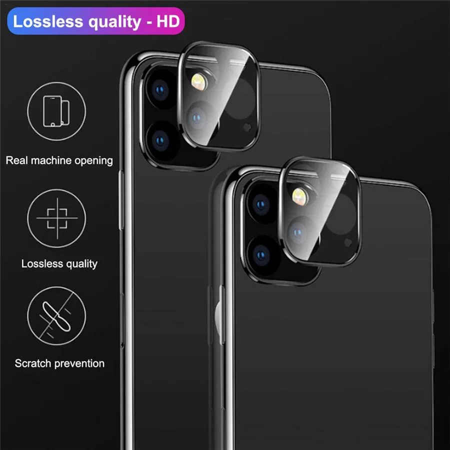 Camera Protector Case For iPhone 13 Pro Max 12 Mini 11 Metal Ring + Tempered Glass Screen Protector HD Lens Protective