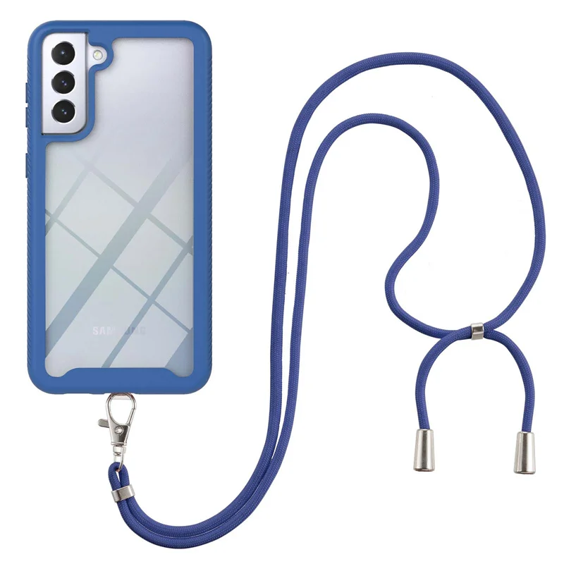

Necklace Strap Lanyard Phone Case For Samsung Galaxy S21 Plus 5G S21 FE Note 20 Shockproof Cases 3 in 1 Back Cover Capa Funda