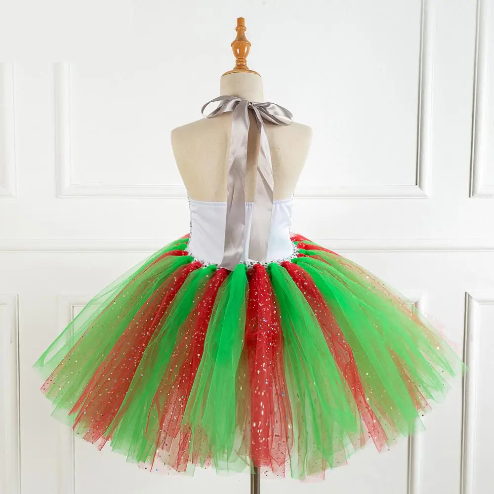 Sequins Deer Tutu Dress Halloween Costume For Girls Kids Birthday Party Children Cosplay Animal Sika Up Clothes | Тематическая