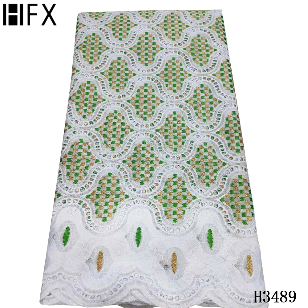 HFX африканская кружевная ткань нигерийские отверстия швейцарская хлопковая