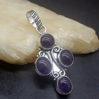 gemstonefactory jewelry big promotion 925 silver gorgeous multi gem purple quartz women ladies gifts necklace pendant 0298