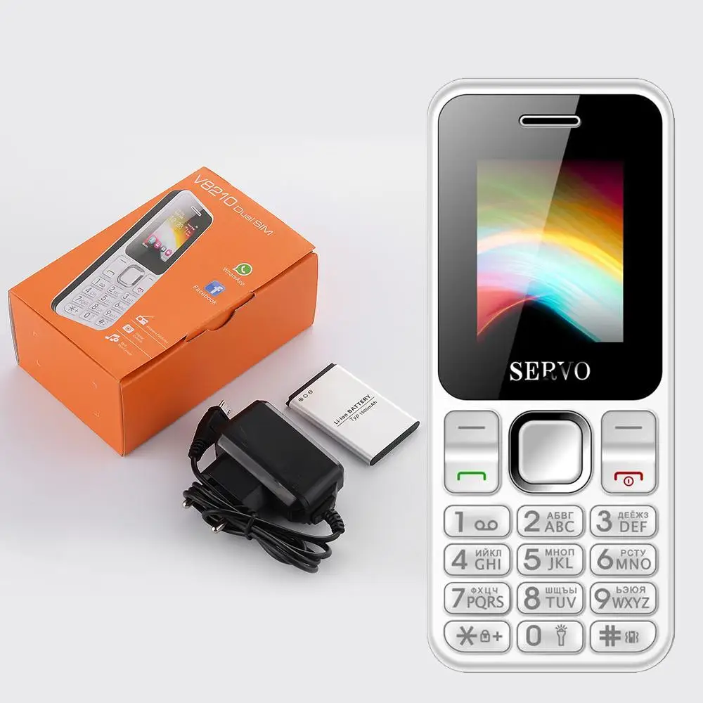 Мобильный телефон SERVO V8210 с двумя sim-картами, 1,77 дюймов, GPRS, вибрация, FM, GSM, Bluetooth, низкий уровень радиации, мобильные телефоны с русской клавиатурой - Цвет: white