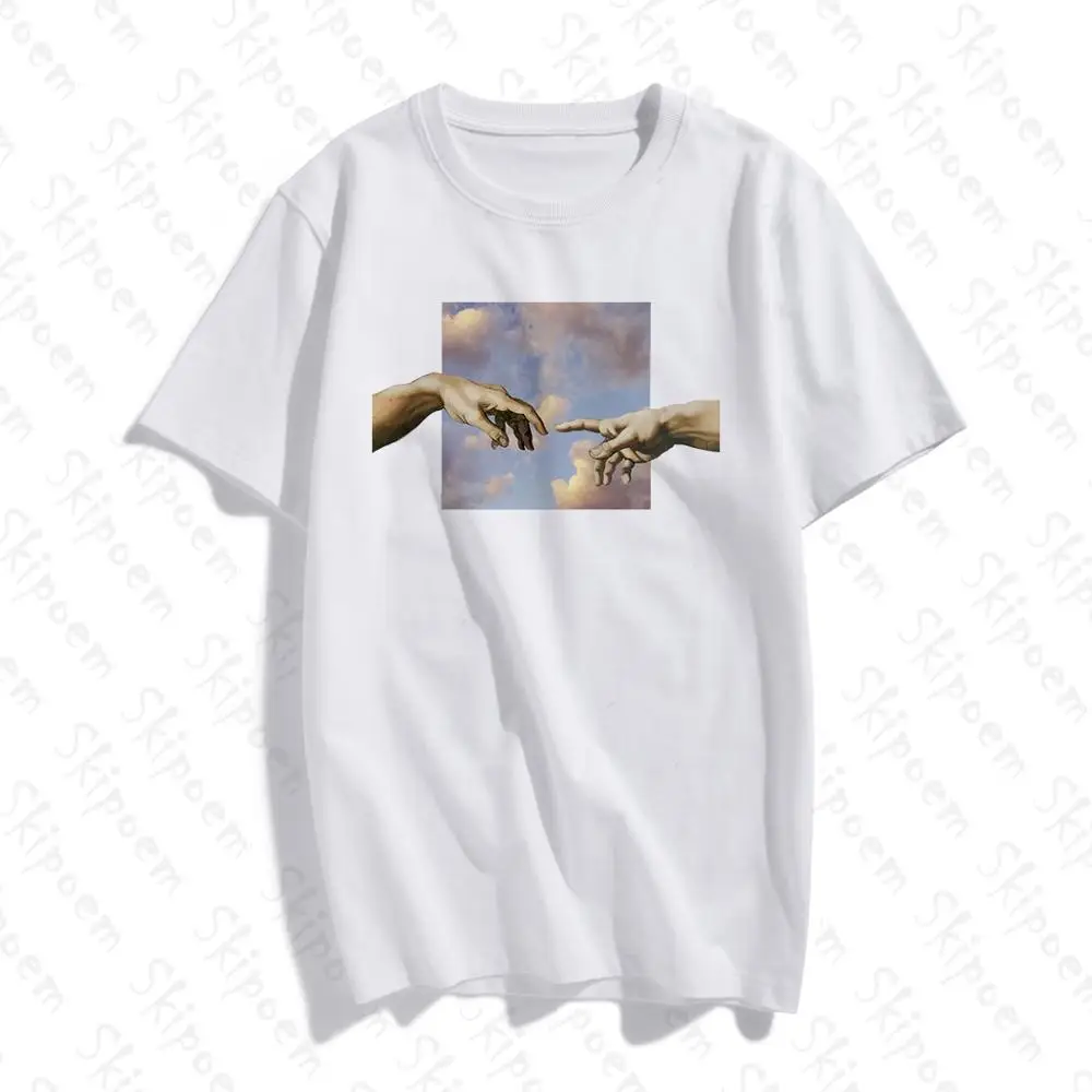 Смешная женская футболка с изображением бога пальца Tumblr кавайная эстетика