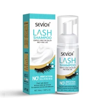 50ml eyelash extensions brush cleaning foam shampoo kit eye lash glue cleaner no stimulation pump design makeup clean for women