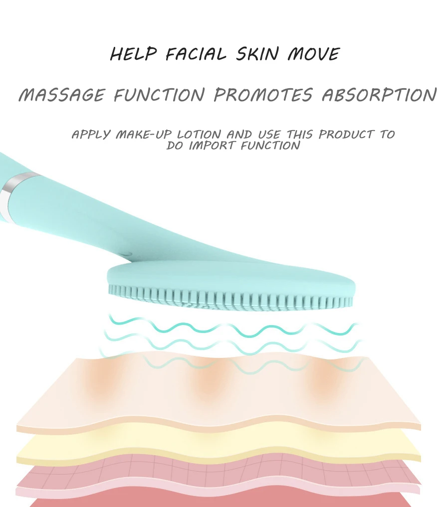 Beauty Instrumen Sonic Щетка для очищения лица Вибрация Мини Очиститель силиконовая