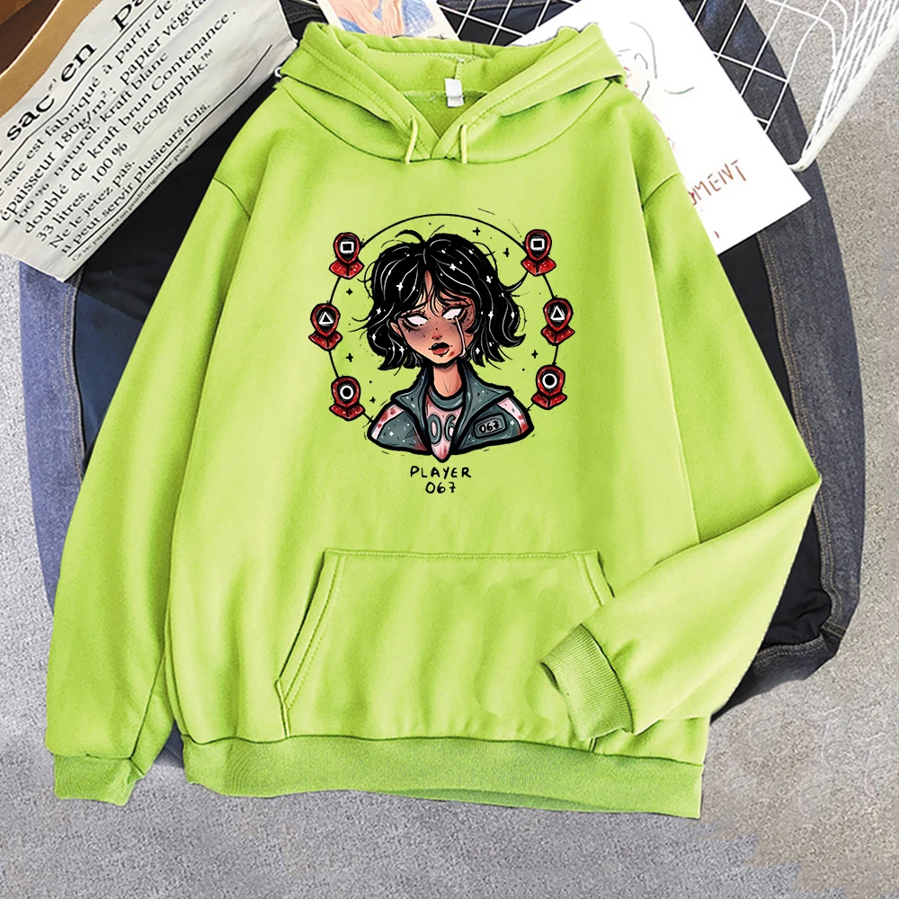 

Round Six Hoodies Sweatshirts Squid Game Costume Clothing Women Fashion Clothes Girls Hoodies Kawaii Graphic Hooded Streetwear