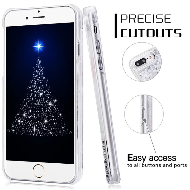 Динамичными плавающими жидкими Рождественский Чехол для мобильного телефона