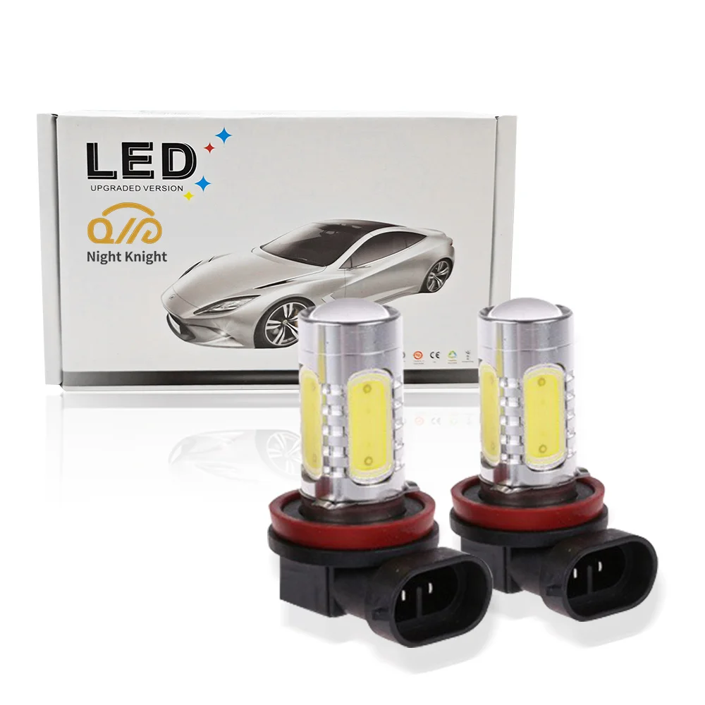 

Night knight 7.5W Led Car Fog Light COB Chip H7 H4 Led H1 H3 H11 9005 9006 Bulbs H16 880 881 H27 Multicolor Strobe Auto Fog Lamp