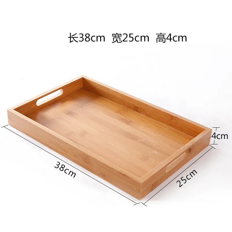 Бамбуковый деревянный поднос для чая бамбуковый прямоугольный чайных чашек