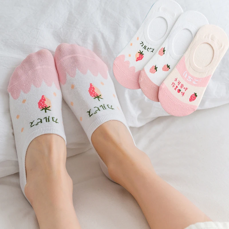

12 Pieces = 6 Pairs/Lot Spring And Summer Invisible Cute Japanese Boat Socks Shallow Mouth College Style Cotton Socks Women's