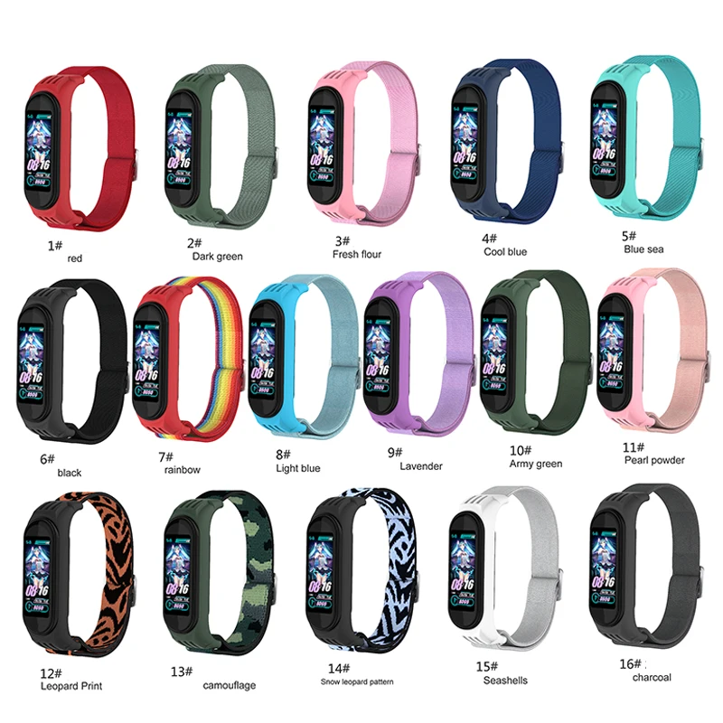 

2021New Nylon Strap For Xiaomi Mi Band 3 4 Breathable Bracelet Wristband Replacement Wrist band For XiaoMi Band 4 band 5 6 strap