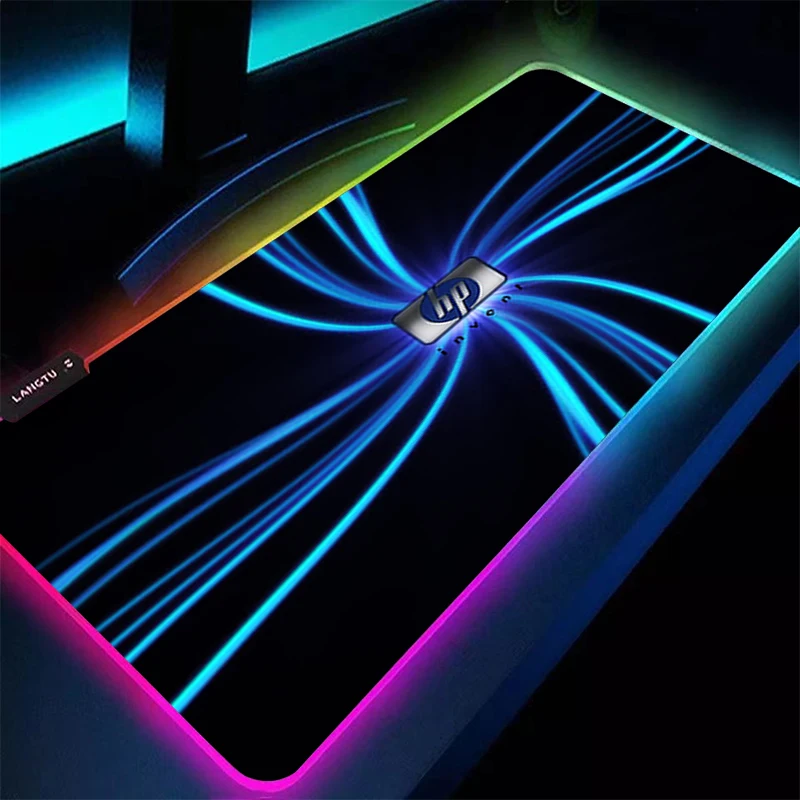 Большой офисный RGB коврик для мыши со светодиодный Ной подсветкой игровой с