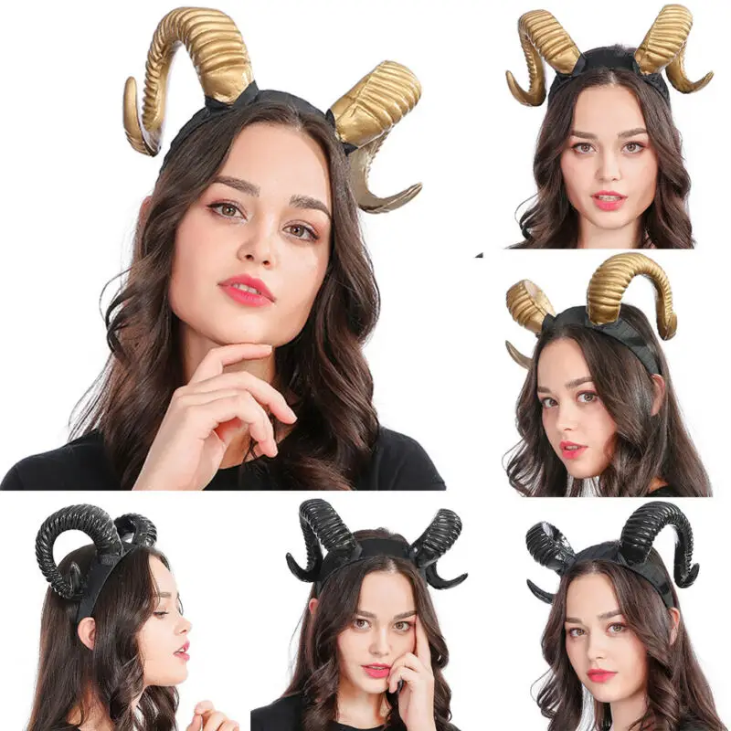 Elk Horn Sheep Headband Gothic Antler Hoop Halloween Antelope Headwear Xmas Cosplay Accessories | Мать и ребенок