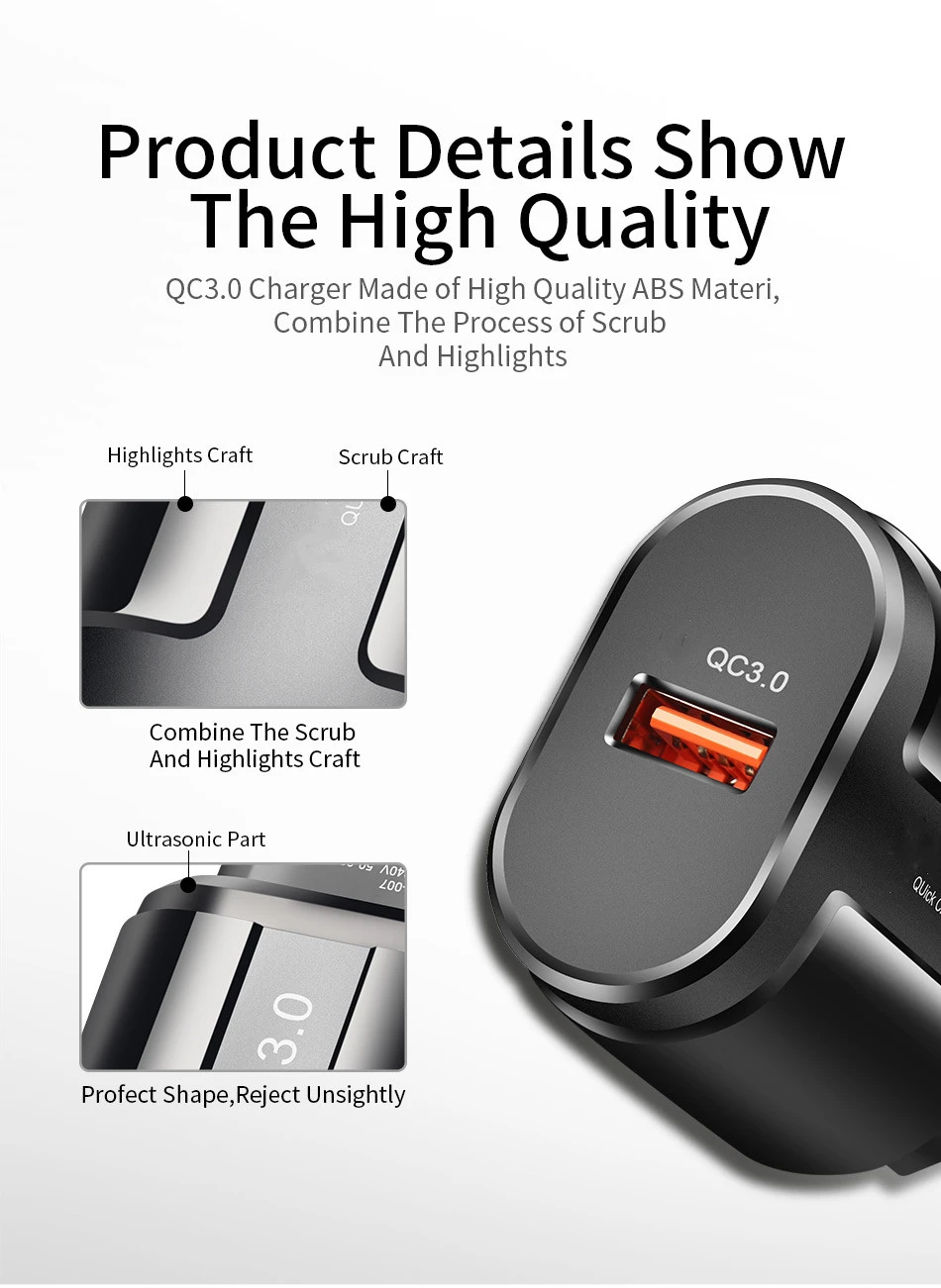 Быстрая зарядка 4,0 3,0 USB зарядное устройство 18 Вт QC 3,0 4,0 быстрое зарядное устройство USB портативное зарядное устройство для мобильного телефона iPhone 11 samsung S9
