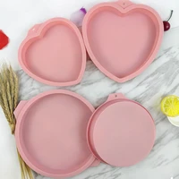 68inch silicone bakeware molds cake pan silicone cake mould muffin baking tools round love layered fondant cake molds