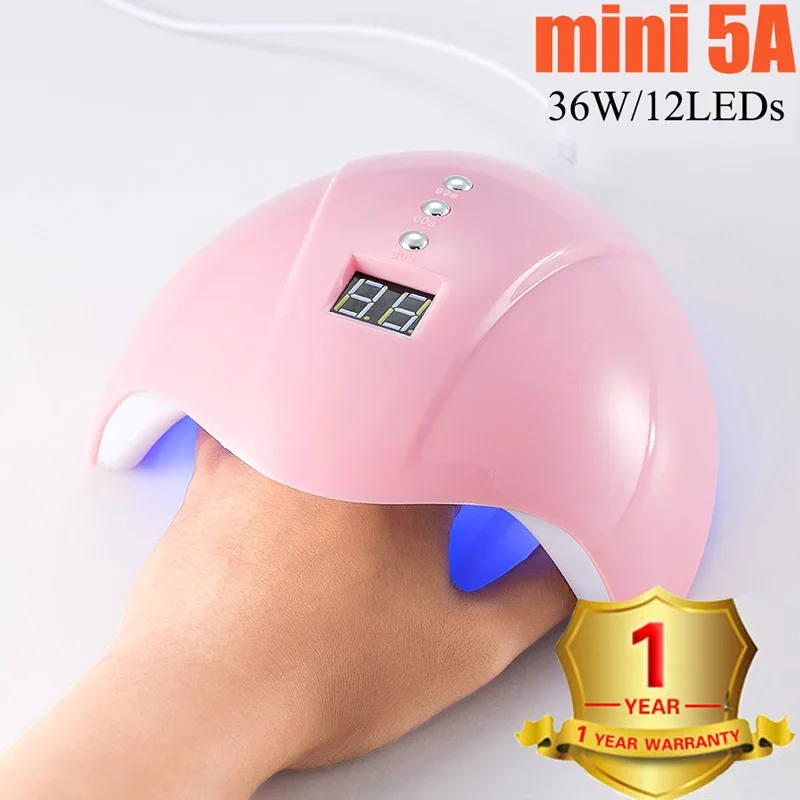 Красный RainSolid 48 Вт УФ светодиодная лампа для сушки ногтей 33 шт. светодиодный s лампа для отверждения УФ-гель для ногтей с сенсором ЖК-дисплей - Цвет: Красный