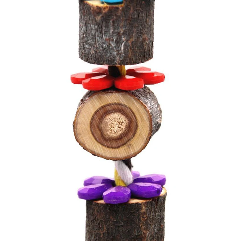 Творческий красочный Попугай Игрушка качество натурального дикого дерева