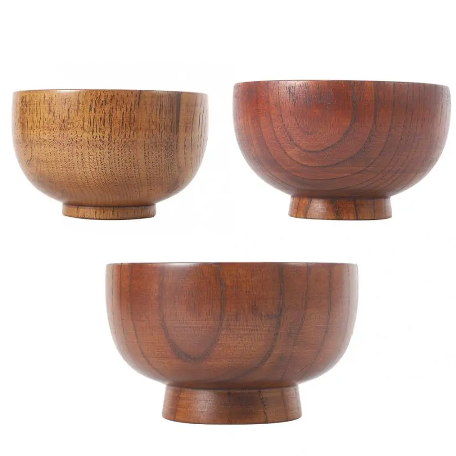 Фруктовый салат лапша рис столовая Деревянная миска кухонная утварь контейнер