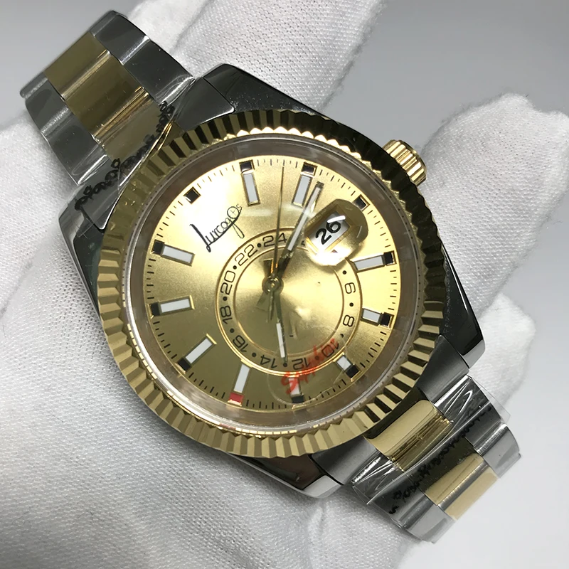 Роскошные брендовые Новые Мужские автоматические механические часы Небесно