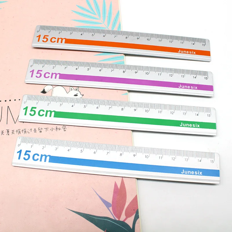 Металлическая Алюминиевая линейка высокого качества 15 см прямая Линейка