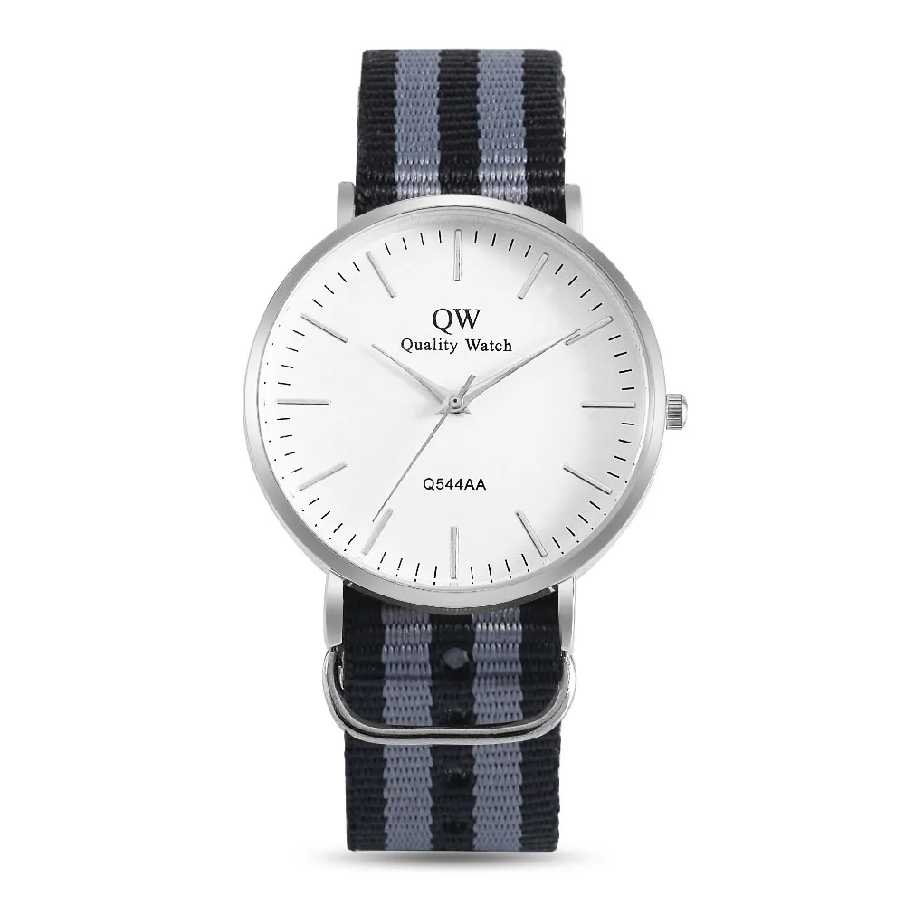 QW спортивные Relojes минималистичный британский стиль нейлоновый ремешок наручные