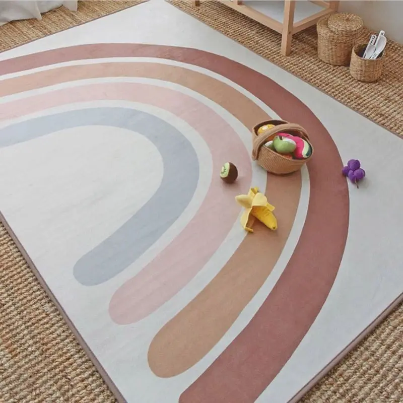 

Cute Rainbow Baby Infant Crawling Blanket Carpet Play Floor Mat For Bedroom Rug Nursery Rugs Kids Mat for Home Decor