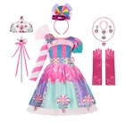 Яркое платье для девочек, детское радувечерние платье на день рождения, Детский милый наряд для девочек, платье для танцев на Рождество, Одежда для танцев