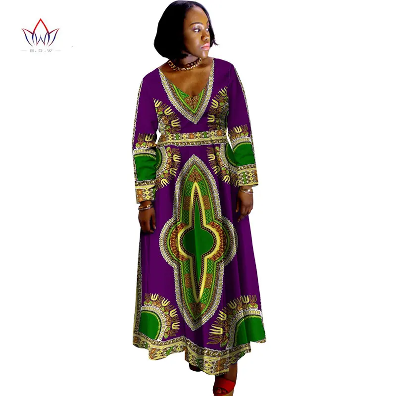 Женское длинное платье с принтом в виде Дашики BRW вечерние платья большого