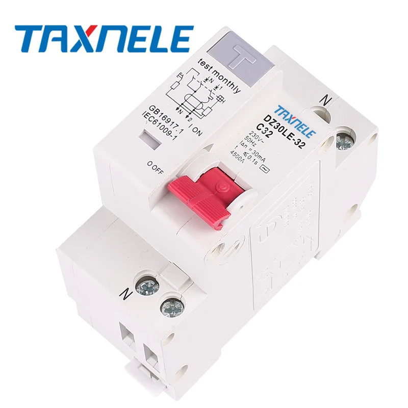 DZ30LE-32 DPNL 230 В 1P+ N выключатель утечки остаточного тока с защитой от перегрузки и короткого тока