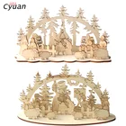 Cyuan DIY креативные рождественские поделки, рождественские деревянные украшения для дома, украшение для рождественской вечеринки, украшения, Детские Подарочные принадлежности, natal