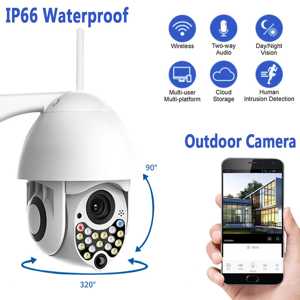 Новая беспроводная Wifi ip-камера 1080 P уличная камера открытая высокоскоростная