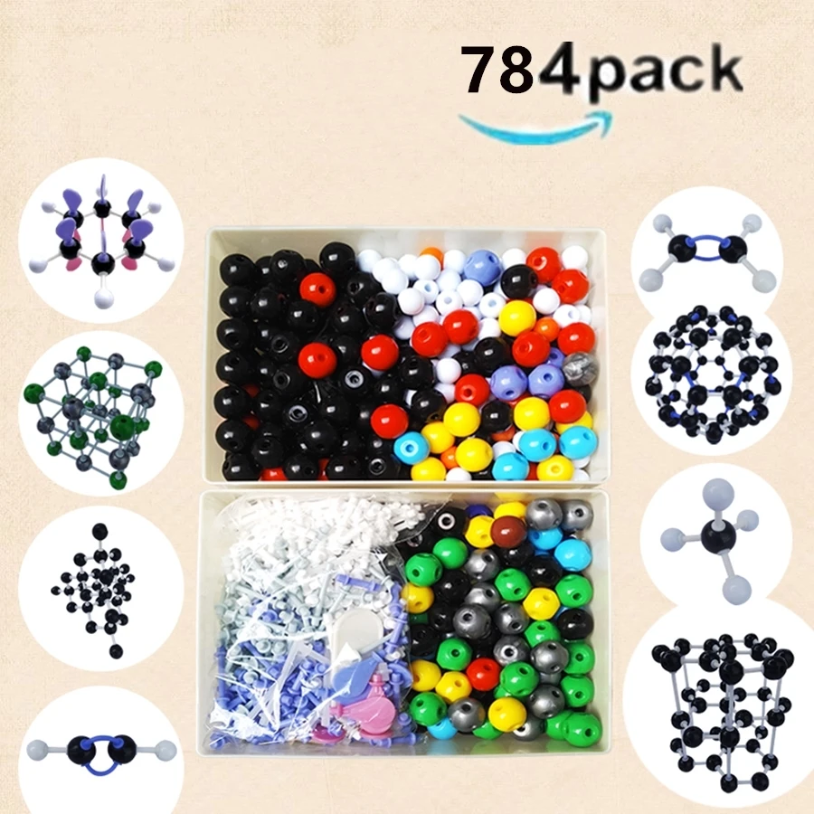 798 шт./компл. набор молекулярных моделей светодиодный фонарик общая и