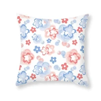 home household pillowcase wind simple flower pillow sofa bedside car cushions removable and washable