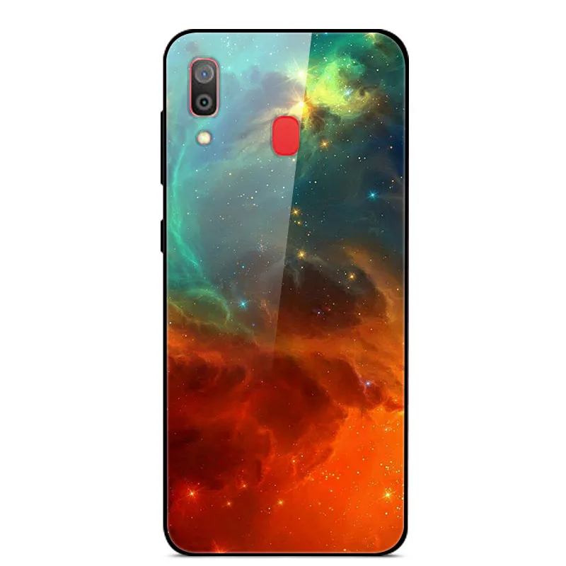 47 B для samsung Galaxy A30 чехол A 30 стеклянный жесткий чехол для телефона s для samsung Galaxy A30 чехол A20 Мягкий Бампер закаленное покрытие 6,4 - Цвет: 47