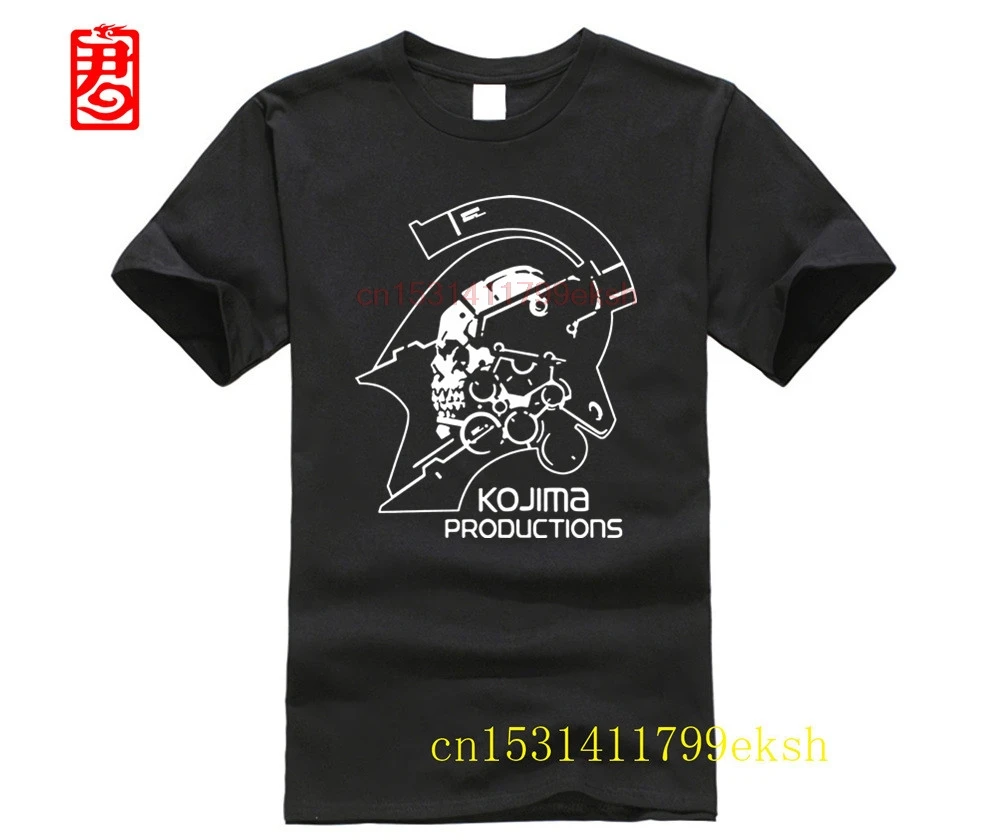 Забавная Мужская футболка металлическая одежда Однотонная Kojima Production MGS Hideo