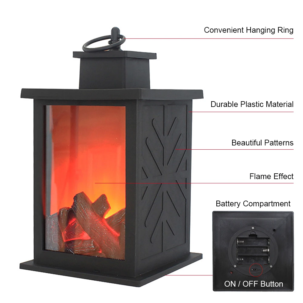 Декоративный светильник для камина Настольный беспламенный светодиодный