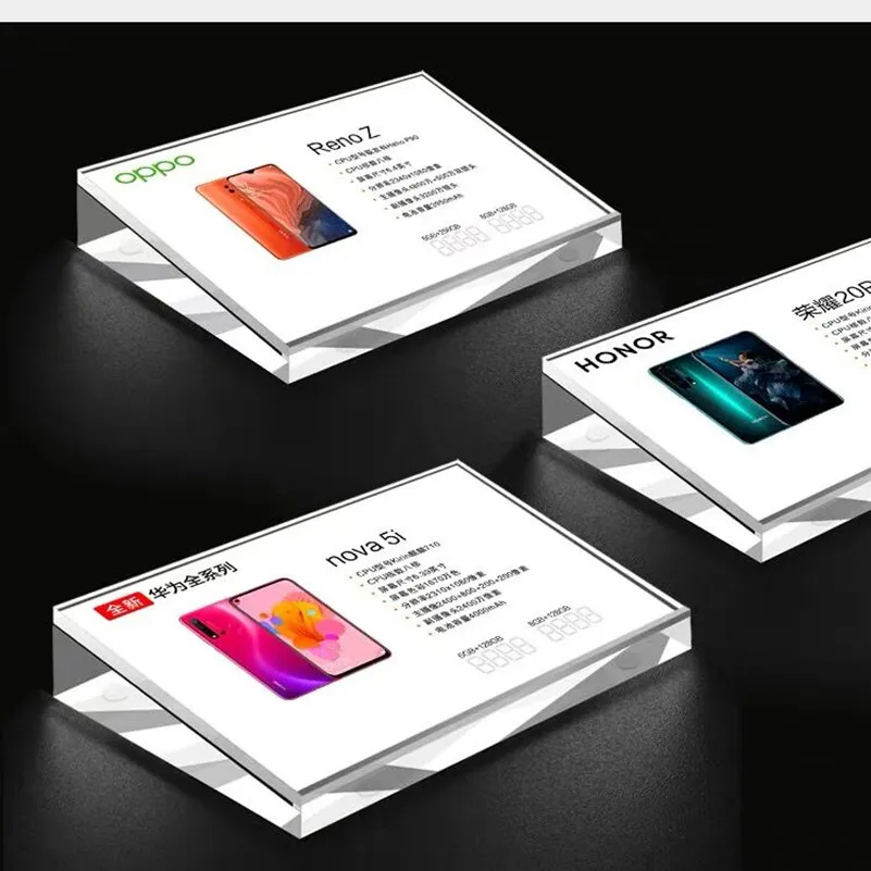 Настольный квадратный акриловый держатель для вывесок A4 подставка мобильного